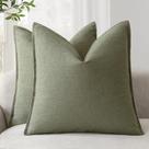 Capas de travesseiro Findtower Decorative Linen 45x45cm Pacote com 2