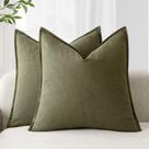 Capas de travesseiro Findtower Decorative Linen 55x55cm Pacote com 2