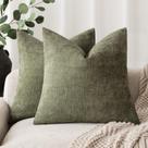 Capas de travesseiro Findtower Soft Textured Chenille 5x55cm, pacote com 2