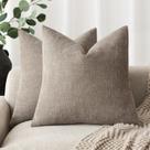 Capas de travesseiro Findtower Soft Textured Chenille 60x60cm, pacote com 2