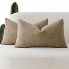 Capas de travesseiro Findtower Textured Boucle 30x50 cm Camel (pacote com 2) Capas de travesseiro Findtower Textured Boucle 30x50 cm Camel (pacote com 2)