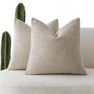 Capas de travesseiro Findtower Textured Boucle 45x45cm Pacote com 2