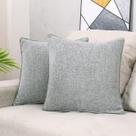 Capas de travesseiro HPUK Linen 45x45 cm, pacote com 2 para sala de estar, cinza