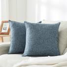 Capas de travesseiro HPUK Linen 45x45cm, pacote com 2 azuis para sala de estar