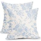 Capas de travesseiro Kawani Vintage Floral 45x45cm azul bebê/creme Capas de travesseiro Kawani Vintage Floral 45x45cm azul bebê/creme