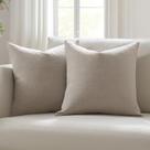 Capas de travesseiro Meekio Light Taupe Linen 45x45cm Conjunto de 2