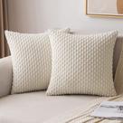 Capas de travesseiro MIULEE Soft Corduroy Decorative 45x45cm Creme