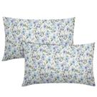 Capas de travesseiro Roverantic Light Blue 30x50cm Conjunto de 2 algodão e linho