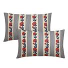 Capas de travesseiro sorfbliss 4th of July Floral 30x50cm Azul Vermelho