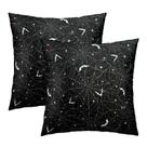 Capas de travesseiro Sweetshow Halloween Spider Web 50x50cm brancas