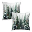Capas de travesseiro Sweetshow Winter Watercolor Snowflake 60x60cm Capas de travesseiro Sweetshow Winter Watercolor Snowflake 60x60cm