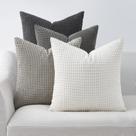 Capas de travesseiro Topfinel Grey Corduroy 45x45cm Conjunto de 4
