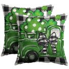 Capas de travesseiro Trongr St Patricks Day 60x60cm Conjunto de 2 algodão e linho