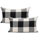 Capas de travesseiro VAKADO Black White Buffalo Check Plaids 30x50cm Capas de travesseiro VAKADO Black White Buffalo Check Plaids 30x50cm