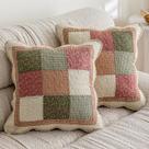Capas de travesseiro, vctops, acolchoadas, 100% algodão, boho, 45x45cm, conjunto de 2
