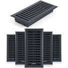 Capas de ventilação para registro de piso Yaocom 4x10cm Black Metal x6