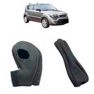 Capas em couro manopla câmbio automático e freio de mão Soul Ex 2011 2012 Modelo 2011 Capas em couro manopla câmbio automático e freio de mão Soul Ex 2011 2012 Modelo 2011