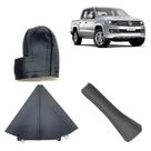 Capas em couro manopla marcha e freio + Coifa câmbio manual Amarok 2014 2015 2016 2017 2018 à 2020