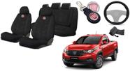 Capas Estilo Premium Strada 2019-2023 + Capa Volante + Chaveiro - Conjunto
