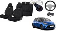 Capas Estofado Yaris 12-18 + Volante + Chaveiro
