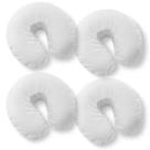 Capas faciais de microfibra para berço Saloniture, pacote com 4 unidades, brancas