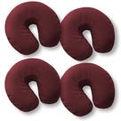Capas faciais de microfibra para berço Saloniture, pacote com 4 unidades, cor de vinho Capas faciais de microfibra para berço Saloniture, pacote com 4 unidades, cor de vinho