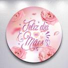 Capas Festa Dia Das Mães Decoração Painel Redondo Tamanhos Mini e Grande Sublimada Amor Encantador