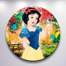 Capas Festa Redondo 150x150 Sublimadas Princesa Da Neve Grande Painel Mini 50x50 Decoração