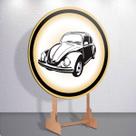 Capas Festa Tema Carro Vintage Fusca Painel Redondo Grande ou Mini Estampa Qualidade