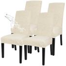 Capas impermeáveis para cadeiras de jantar Searchi, conjunto de 4 folhas bege