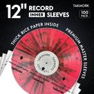Capas internas para discos de vinil TAKMORK 12, antiestáticas, 100 unidades