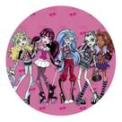 Capas Mini Painel Redondo Pequeno Mesa Festa Monsther High Boneca Menia Desenho Serie