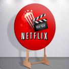 Capas p/ Painel Redondo Estampa N3tFlix Pipoca Filme Estampa Infantil Mini e Grande Decoração Divert