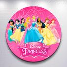 Capas Painel Festa Infantil Menina Princesas Painel Redondo Grande ou Mini Estampa Colorida