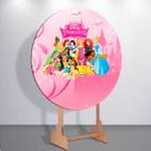 Capas Painel Festa Infantil Menina Princesas Painel Redondo Grande ou Mini Estampa Colorida