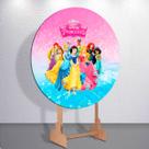 Capas Painel Festa Infantil Menina Princesas Painel Redondo Grande ou Mini Estampa Colorida
