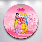 Capas Painel Festa Infantil Menina Princesas Painel Redondo Grande ou Mini Estampa Colorida