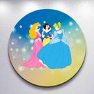 Capas Painel Festa Infantil Menina Princesas Painel Redondo Grande ou Mini Estampa Colorida
