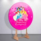 Capas Painel Festa Infantil Menina Princesas Painel Redondo Grande ou Mini Estampa Colorida