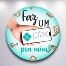 Capas Painel Festa Tema Faz o Pix Painel Redondo Grande ou Mini Estampa Rosa ou Azul