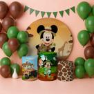 Capas Painel Redondo Cilindro Mickey Safari