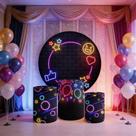 Capas Painel Redondo Cilindro Neon