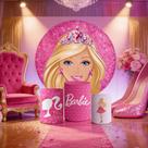 Capas Painel Redondo Cilindros Decoração Barbie