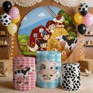 Capas Painel Redondo Cilindros Decoração Fazendinha