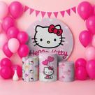 Capas Painel Redondo Cilindros Decoração Gatinha Kitty