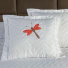 Capas Para Almofada Com Zíper Libélula Desenho Bordado Kit 2 Pçs Decorativas Tecido Matelado 45x45cm