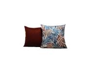 Capas para Almofadas 45 x 45 Tecido Veludo Estampado Conjunto 2 Peças - Nallu Decor