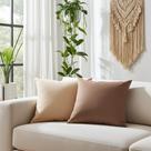 Capas para Almofadas 50 x 50 Tecido Algodão Conjunto 2 Peças Cores Lisas Nallu Decor