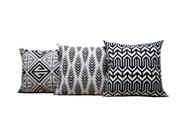 Capas para Almofadas 55x55 Tecido Estampado Conjunto 3 Peças - Nallu Decor