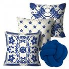 Capas para Almofadas Portuguesa (kit com 3 capas) + Almofada Nó (Azul Royal)